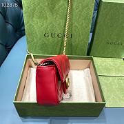 Gucci Marmont Matelassé Leather Super Mini Bag Red 16.5cm - 6
