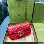 Gucci Marmont Matelassé Leather Super Mini Bag Red 16.5cm - 2