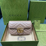 Gucci Marmont Matelassé leather super mini bag Pink 16.5cm - 1