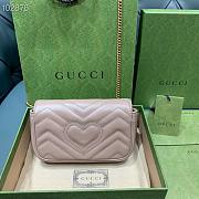 Gucci Marmont Matelassé leather super mini bag Pink 16.5cm - 2