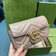 Gucci Marmont Matelassé leather super mini bag Pink 16.5cm - 4