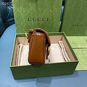 Gucci Marmont Matelassé leather Super Mini Bag Brown 16.5cm - 3