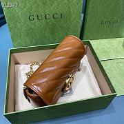 Gucci Marmont Matelassé leather Super Mini Bag Brown 16.5cm - 4