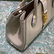 White leather Jackie 1961 medium tote bag_ 649016_ Size: 30×24×12cm980880 - 5