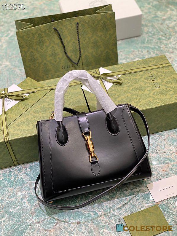 Black leather Jackie 1961 medium tote bag_649016_Size 30×24×12cm980880 - 1