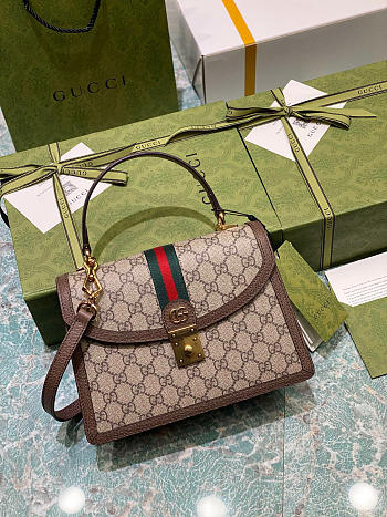 Gucci Beuge Ophidia Small Top Handle Bag 651055 Size 25x17.5x7cm 