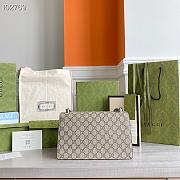 Gucci Beige/ebony GG Supreme canvas Dionysus small with Red suede 28cm - 3