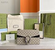 Gucci GG Supreme Dionysus small GG shoulder bag with Black Detail 28cm - 1