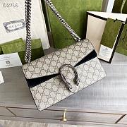Gucci GG Supreme Dionysus small GG shoulder bag with Black Detail 28cm - 3