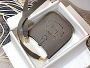 Hermes Mini Evelyne 16 Tpm Amazone Clemence Etoupe/ Bleu Indigo_Size 17x18cm - 2