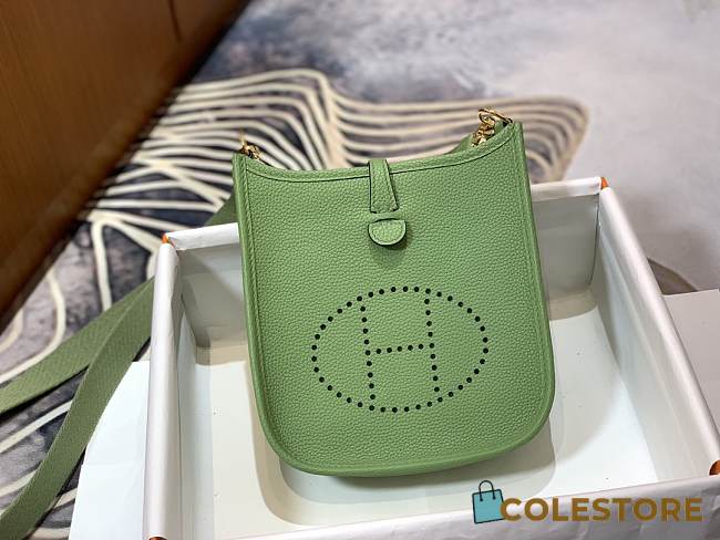 Hermes Bamboo 'Mini Evelyne II 16 TPM Amazone' Crossbody Bag_Size 17x18cm - 1