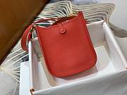 Hermes Evelyne 16 Mini TPM Hand Bag Leather Red_Size 17x18cm - 5