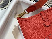 Hermes Evelyne 16 Mini TPM Hand Bag Leather Red_Size 17x18cm - 3