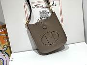 Hermes Etoupe Mini Evelyne 16 TPM Hand Bag_Size 17x18cm - 6
