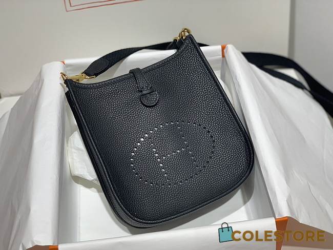 Hermes  Evelyne Mini TPM Black Epsom_Size 17x18cm - 1