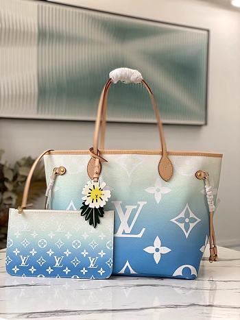 Louis Vuitton Neverfull LV in Blue_M45678 31cm