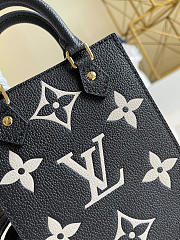 Louis Vuitton Petic Sac Plat Bag Black Bicolor Monogram Empreinte Size 14cm - 2