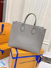 Louis Vuitton M44570 Lv Onthego Tote Bags Gray Taurillon Leather - 2