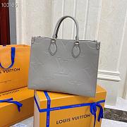 Louis Vuitton M44570 Lv Onthego Tote Bags Gray Taurillon Leather - 4