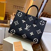 Louis Vuitton Onthego Monogram Empreinte Leather In Black 35cm - 1