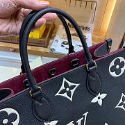 Louis Vuitton Onthego Monogram Empreinte Leather In Black 35cm - 2