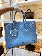 Colestore Vuitton OnTheGo MM Monogram Empreinte Leather Blue M44576 35cm - 5