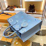 Colestore Vuitton OnTheGo MM Monogram Empreinte Leather Blue M44576 35cm - 4