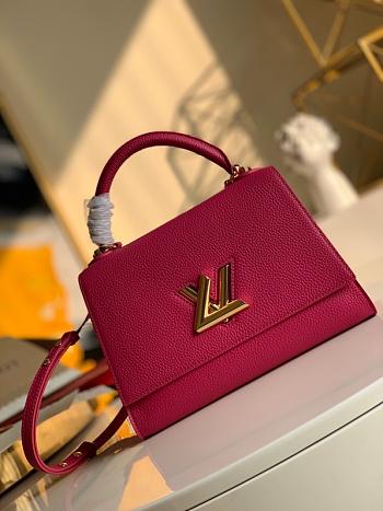 Louis Vuitton Twist One Handle Pm Tauroll Leather In Orchidee 29cm