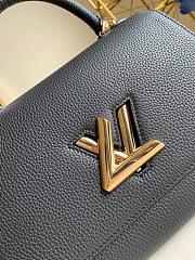 Louis Vuitton Twist One Handle Pm Bag Taurillon Leather In Noir Size 29cm - 5