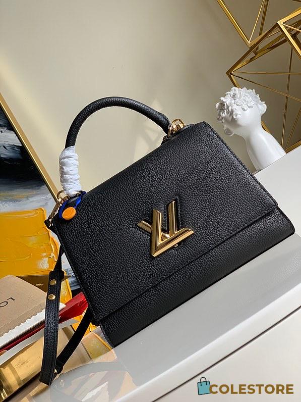 Louis Vuitton Twist One Handle Pm Bag Taurillon Leather In Noir Size 29cm - 1