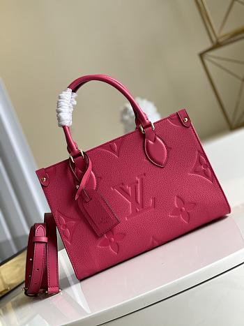 Louis Vuitton OnTheGo PM Monogram Empreinte Leather In Rose Freesia 28cm