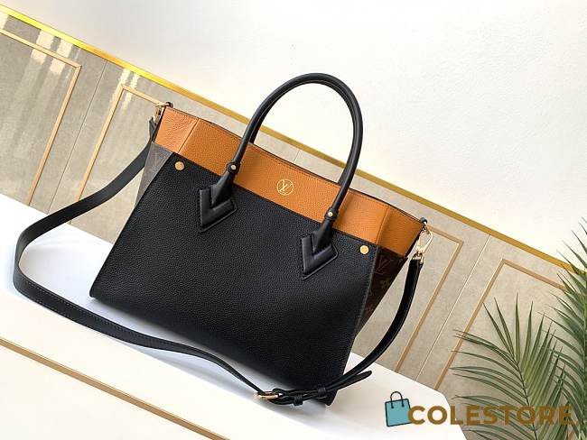 Louis Vuitton On My Side Tote Bag In Black_M53823_Size 30.5x24.5x14.0cm - 1