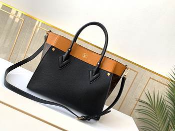 Louis Vuitton On My Side Tote Bag In Black_M53823_Size 30.5x24.5x14.0cm