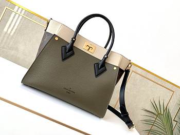 Louis Vuiton On My Side Tote Bag In Laurier_M55302_Size 30.5x24.5x14.0cm13801280