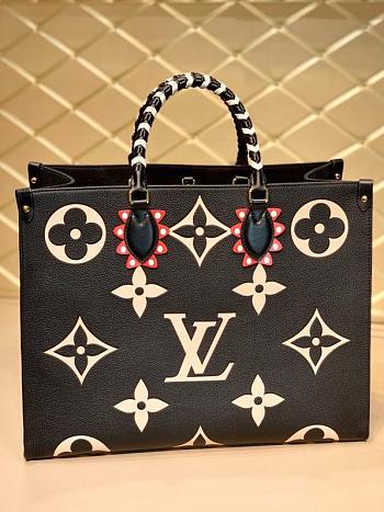 Louis Vuitton OnTheGo GM Monogram Empreinte Leather In Noir 41cm 