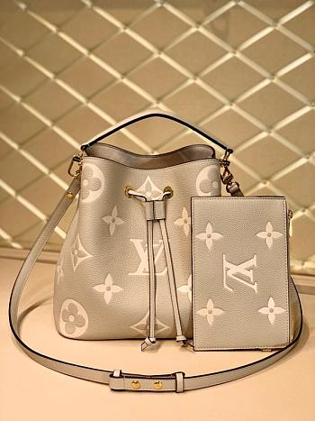 Louis Vuitton NéoNoé Monogram Empreinte Leather In Dove 26cm