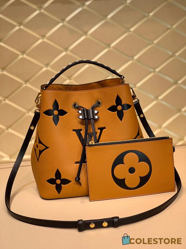 Louis Vuitton Crafty Néonoé Monogram Empreinte Leathers In Caramel 26cm - 1