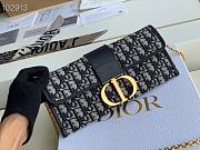Dior 30 Montaigne Bag Blue Dior Oblique Jacquard M9203 Size 27cm - 2