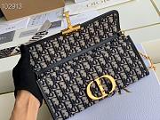Dior 30 Montaigne Bag Blue Dior Oblique Jacquard M9203 Size 27cm - 4