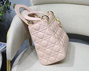 MediumLady Dior BAG Dusty Pink Cannage Lambskin M0565 Size 24cm - 2