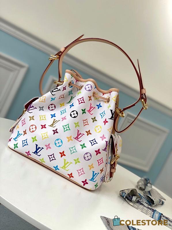 Louis Vuitton Petite Noé Bucket Bag White M42229 25cm - 1