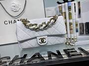 Chanel Mini Flap With Grained Calfskin & Gold-Tone Metal White AS1353  Size: 16x24x6cm - 5