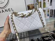 Chanel Mini Flap With Grained Calfskin & Gold-Tone Metal White AS1353  Size: 16x24x6cm - 3