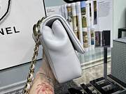 Chanel Mini Flap With Grained Calfskin & Gold-Tone Metal White AS1353  Size: 16x24x6cm - 2