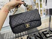 Chanel Mini Flap With Grained Calfskin & Gold-Tone Metal Black AS1353 16cm - 6