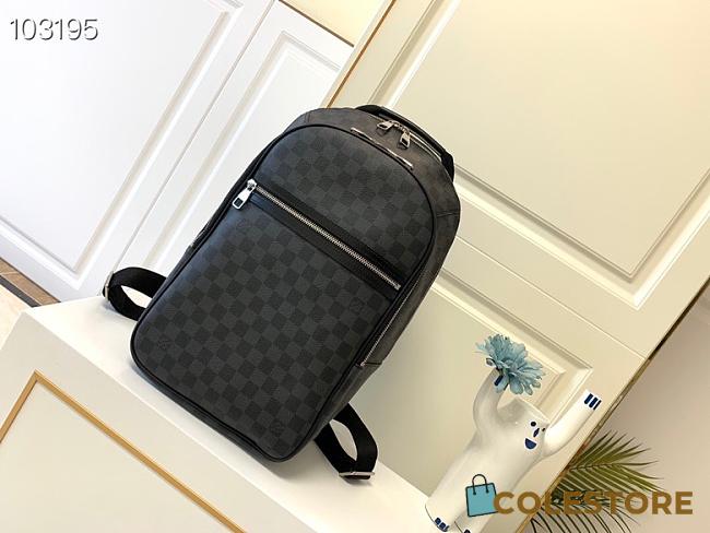 Louis Vuitton Michael Backpack Damier Infini Leather In Black N40311 45cm - 1