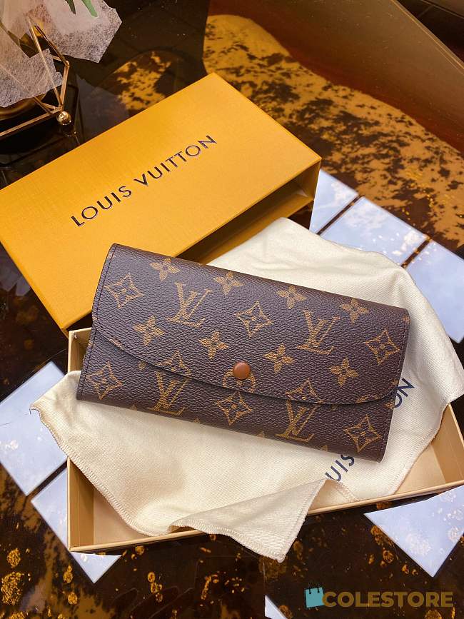 Louis Vuitton Emilie Wallet Monogram Canvas M60696 Size 19×10. 380280cm - 1