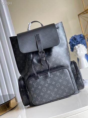 Louis Vuitton Backpack Trio Monogram Eclipse Canvas In Grey 60cm 