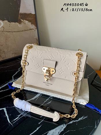 Louis Vuitton Vavin Empreinte Leather In White 21cm