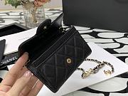 Chanel Mini Flap Wallet With Top Handle In Black AS2431 Size 13×20×9cm - 5